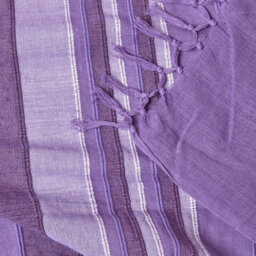Homescapes Cotton Morocco Striped Mauve Throw, 150 X 200 Cm - thumbnail 5
