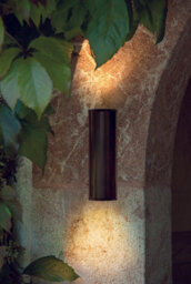 Set Of 2 Ip44 Antique Brown Outdoor Wall Lights - Modern Up & Down Lamps - thumbnail 3