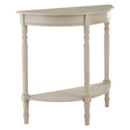 Orsina Grey Rounded Console Table For Hallway, Pine Wood Wood Table For Home And Office Décor - thumbnail 2