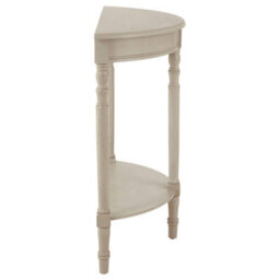 Orsina Grey Rounded Console Table For Hallway, Pine Wood Wood Table For Home And Office Décor - thumbnail 3
