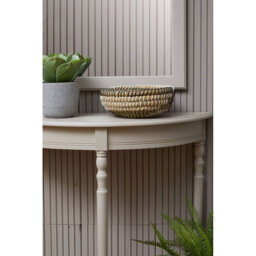 Orsina Grey Rounded Console Table For Hallway, Pine Wood Wood Table For Home And Office Décor - thumbnail 7