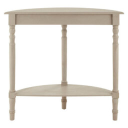 Orsina Grey Rounded Console Table For Hallway, Pine Wood Wood Table For Home And Office Décor - thumbnail 4
