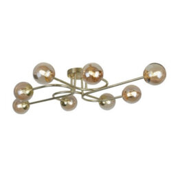 Pagazzi Lighting Pagazzi Hibben 8 Light Gold Flush Ceiling Light With Glass Shades - thumbnail 6