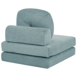 Wyld and Coco Minthome Convertible 1-Seater Sofa Bed In Mint Green Fabric - Fold-Out Single Sleeper With Removable Covers - thumbnail 6