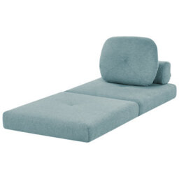 Wyld and Coco Minthome Convertible 1-Seater Sofa Bed In Mint Green Fabric - Fold-Out Single Sleeper With Removable Covers - thumbnail 5