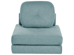 Wyld and Coco Minthome Convertible 1-Seater Sofa Bed In Mint Green Fabric - Fold-Out Single Sleeper With Removable Covers - thumbnail 1