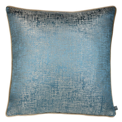 Prestigious Textiles Cinder Metallic Jacquard Piped Feather Filled Cushion - image 1