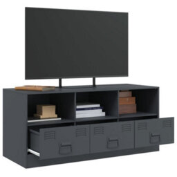 Berkfield Tv Cabinet Anthracite 99X39X44 Cm Steel - thumbnail 5