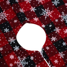 Living And Home 36 Inch Round Polyester Christmas Tree Skirt Buffalo Plaid Snowflake White Faux Fur Trim - thumbnail 6