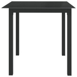 Walplus Garden Table Black 80X80X74 Cm Aluminium And Glass - thumbnail 3