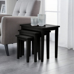 Oakham Inverlochy Nest Of Tables In Black - thumbnail 2