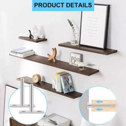 4Pcs Floating Shelf Brackets Fo Wood Shelves - thumbnail 4