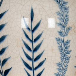 Blue Flora Amphora Jug Vase - Elegant Floral Ceramic Decor - thumbnail 4