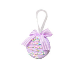 Melody Maison Set Of 2 Pink & Purple Pastel Hanging Macaron Bauble Decorations - 5.5Cm - thumbnail 6