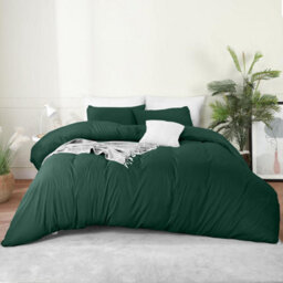 Bedlooms Emerald Cotton Duvet Cover Set, Breathable & Anti-Allergic Bedding Pack, Double 200X200Cm - thumbnail 1