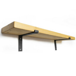 Toolty Rustic Handmade Wall Shelf, Wall Mounted, 100Cm X 17.5Cm Down Design, Light Oak, Handcrafted Vintage Style - thumbnail 5