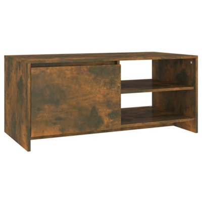 Berkfield Modern Coffee Table Smoked Oak 102X50X45 Cm Engineered Wood - image 1