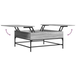 Berkfield Coffee Table Grey Sonoma 95X95X45 Cm Engineered Wood And Metal - thumbnail 8
