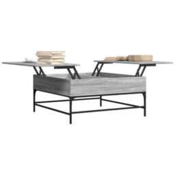 Berkfield Coffee Table Grey Sonoma 95X95X45 Cm Engineered Wood And Metal - thumbnail 4