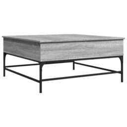 Berkfield Coffee Table Grey Sonoma 95X95X45 Cm Engineered Wood And Metal - thumbnail 2