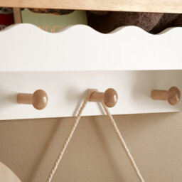 Sobuy Kmb78-W, Wall Mounted Storage Shelf Children Kids Book Shelf Toy Shelf Coat Rack,white,w73Xd15Xh30 - thumbnail 4