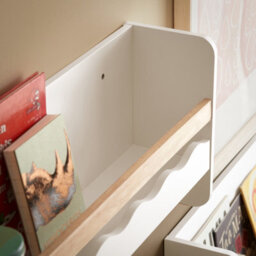 Sobuy Kmb78-W, Wall Mounted Storage Shelf Children Kids Book Shelf Toy Shelf Coat Rack,white,w73Xd15Xh30 - thumbnail 7