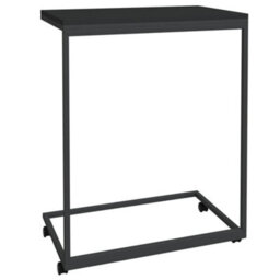 Berkfield Stylish Side Table With Wheels Black 55X35X70 Cm Engineered Wood - thumbnail 5
