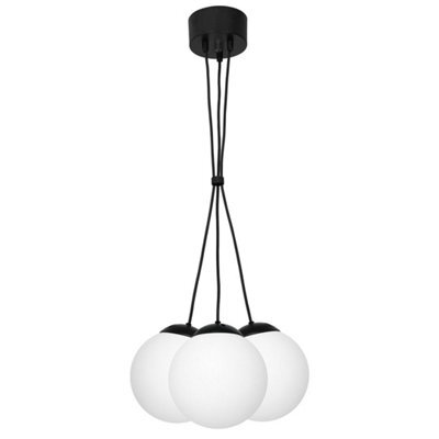 Milagro Lima Hand Made Designer Pendant Lamp Matt Black And Cool White - image 1