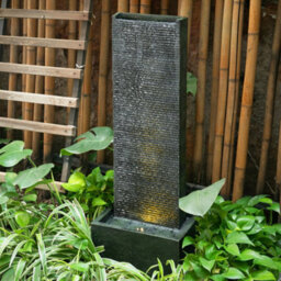 Living And Home Outdoor Garden Wall Standing Water Feature Fountain With Warm Light W 340 X D 220 X H 980 mm - thumbnail 1