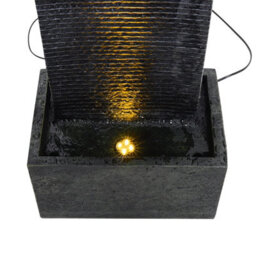 Living And Home Outdoor Garden Wall Standing Water Feature Fountain With Warm Light W 340 X D 220 X H 980 mm - thumbnail 2