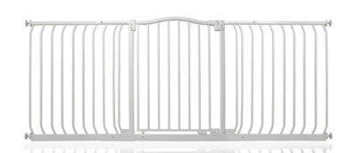 Bettacare Curved Top Dog Gate, 179Cm - 188Cm, Matt White, Pressure Fit Pet Gate For Dog And Puppy, Pet And Dog Barrier - image 1