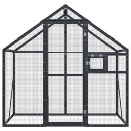 Walplus Anthracite Aviary 179X100X185 Cm Aluminium Bird Cage - thumbnail 3