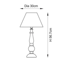 Luminosa Lighting Luminosa Hidcote Natural Wood Table Lamp With Herb Garden Green Fabric Leaf Shade 30Cm B22 - thumbnail 8
