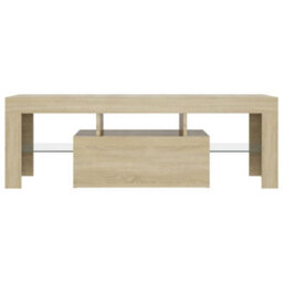 Berkfield Tv Cabinet With Led Lights Sonoma Oak 120X35X40 Cm - thumbnail 5