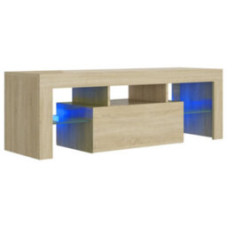 Berkfield Tv Cabinet With Led Lights Sonoma Oak 120X35X40 Cm - thumbnail 2