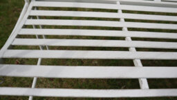 Aspect Furniture Salvora French Style Folding Metal Garden Bench,antique White - thumbnail 4