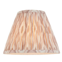 Luminosa Lighting Luminosa Myrtle Almond White Table Lamp With Neutral Print Fabric Ikat Shade 25Cm B22 - thumbnail 6