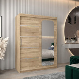 Arte Efficient Oak Sonoma Uppsala V2 Sliding Door Wardrobe 180Cm - Customisable Spacious Storage - thumbnail 1