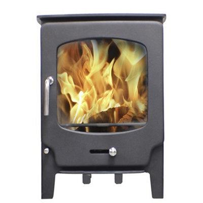 Marlborough Modern Metallic Black 5Kw Defra Multifuel Burning Stove - image 1
