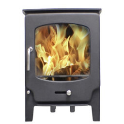 Marlborough Modern Metallic Black 5Kw Defra Multifuel Burning Stove