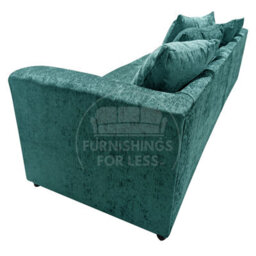 Furnishings For Less UK Monaco Chenille Fabric Long 4 Seater Sofa  Teal - thumbnail 5