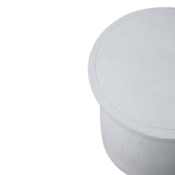 Nordlys Side Table In White Magnesite Indoor Outdoor Modern Design Style Living Room - thumbnail 9