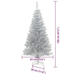 Vidaxl Christmas Tree Silver 120 Cm Pet - thumbnail 3