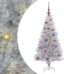 Vidaxl Christmas Tree Silver 120 Cm Pet - thumbnail 2