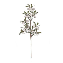 Frosted Berry Spray With Leaves 3 Pack - White - thumbnail 2