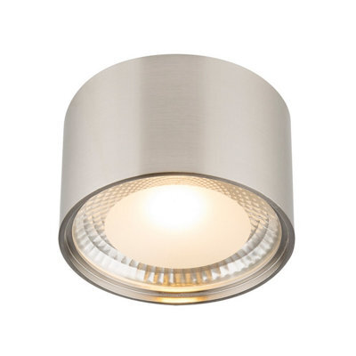 Luminosa Lighting Luminosa Serena Surface Mounted Downlight Nickel Matt Clear Glass Shade Led 3000K - image 1