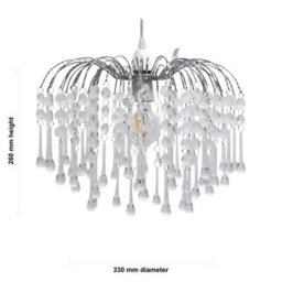 First Choice Lighting Skye - Cascading Jewelled Pendant Shade - thumbnail 5
