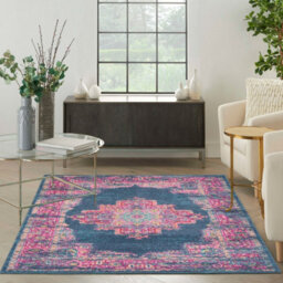 Nourison Passion Psn03 Blue Rug-201Cm X 290Cm - thumbnail 1
