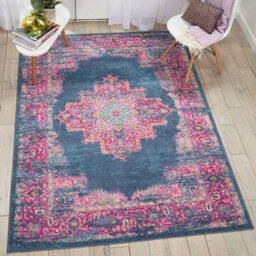 Nourison Passion Psn03 Blue Rug-201Cm X 290Cm - thumbnail 2