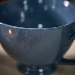 Dibor Set Of 4 Montmartre Large French Blue Ceramic Tea Cups Coffee Mugs H9.7Cm X Dia13.5Cm - thumbnail 4